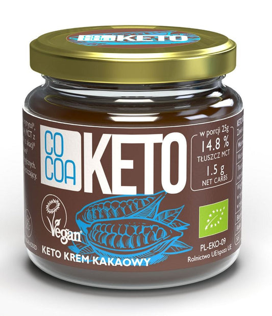 Krem Migdałowo - Kakaowy z Olejem Mct Bez Dodatku Cukrów Bezglutenowy Keto BIO 200 g