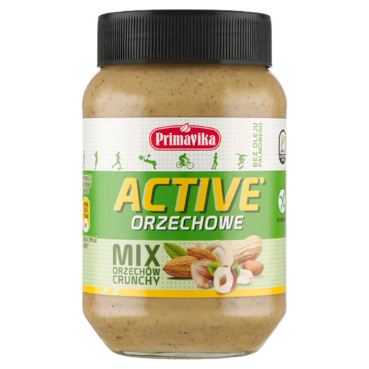 Krem Orzechowy Crunchy Mix (4 Orzechy) Solony Bezglutenowy 470 g