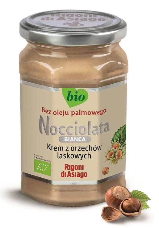 Krem z Orzechów Laskowych Biały Bezglutenowy BIO 250 g
