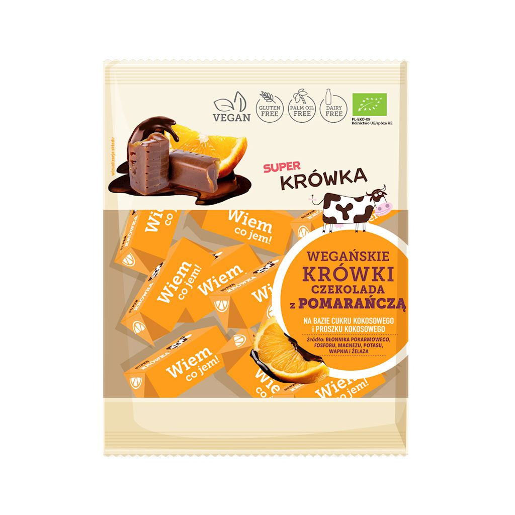 Krówki Czekolada z Pomarańczą Bezmleczne Bezglutenowe BIO (4 szt x 150 g)