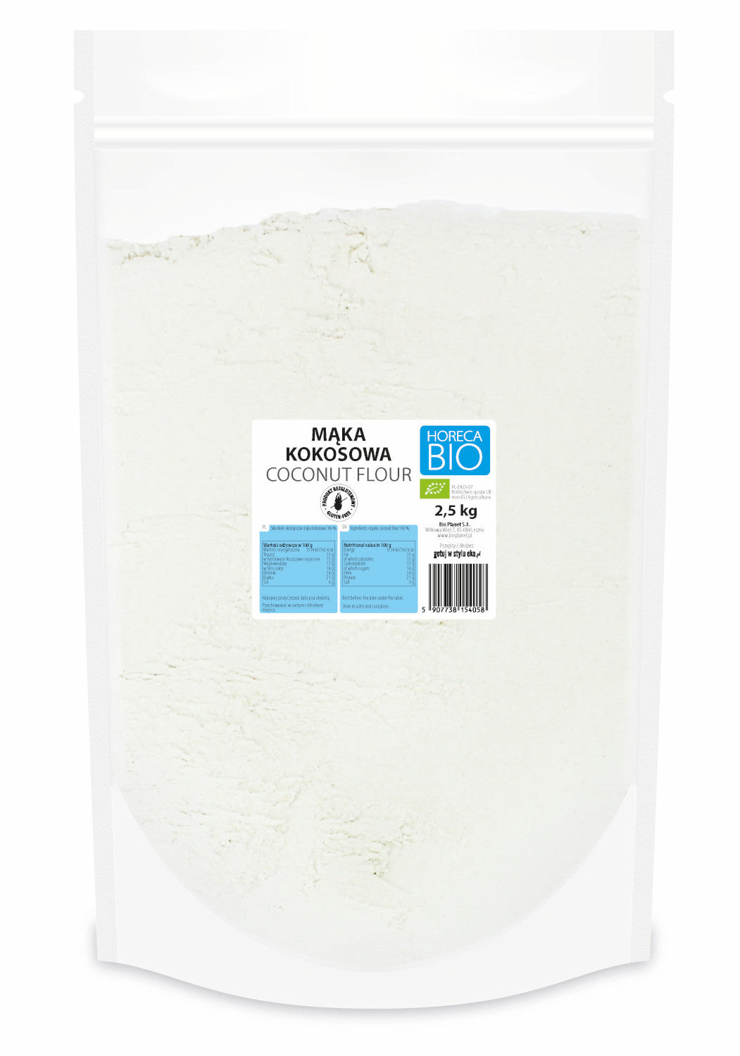 Mąka Kokosowa Bezglutenowa BIO 2,5 kg