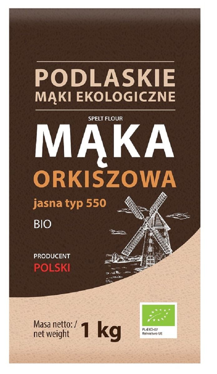 Mąka Orkiszowa Jasna Typ 550 BIO (2 szt x 1 kg)