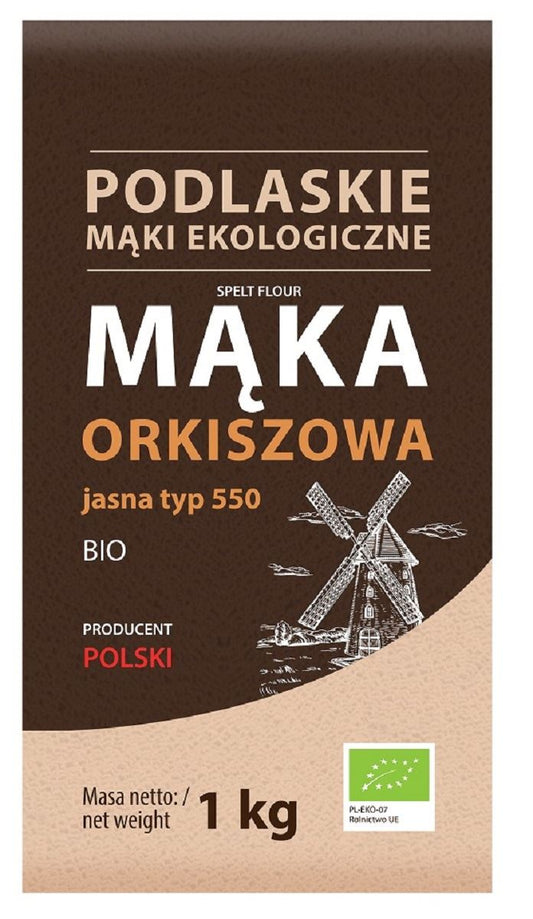 Mąka Orkiszowa Jasna Typ 550 BIO (2 szt x 1 kg)