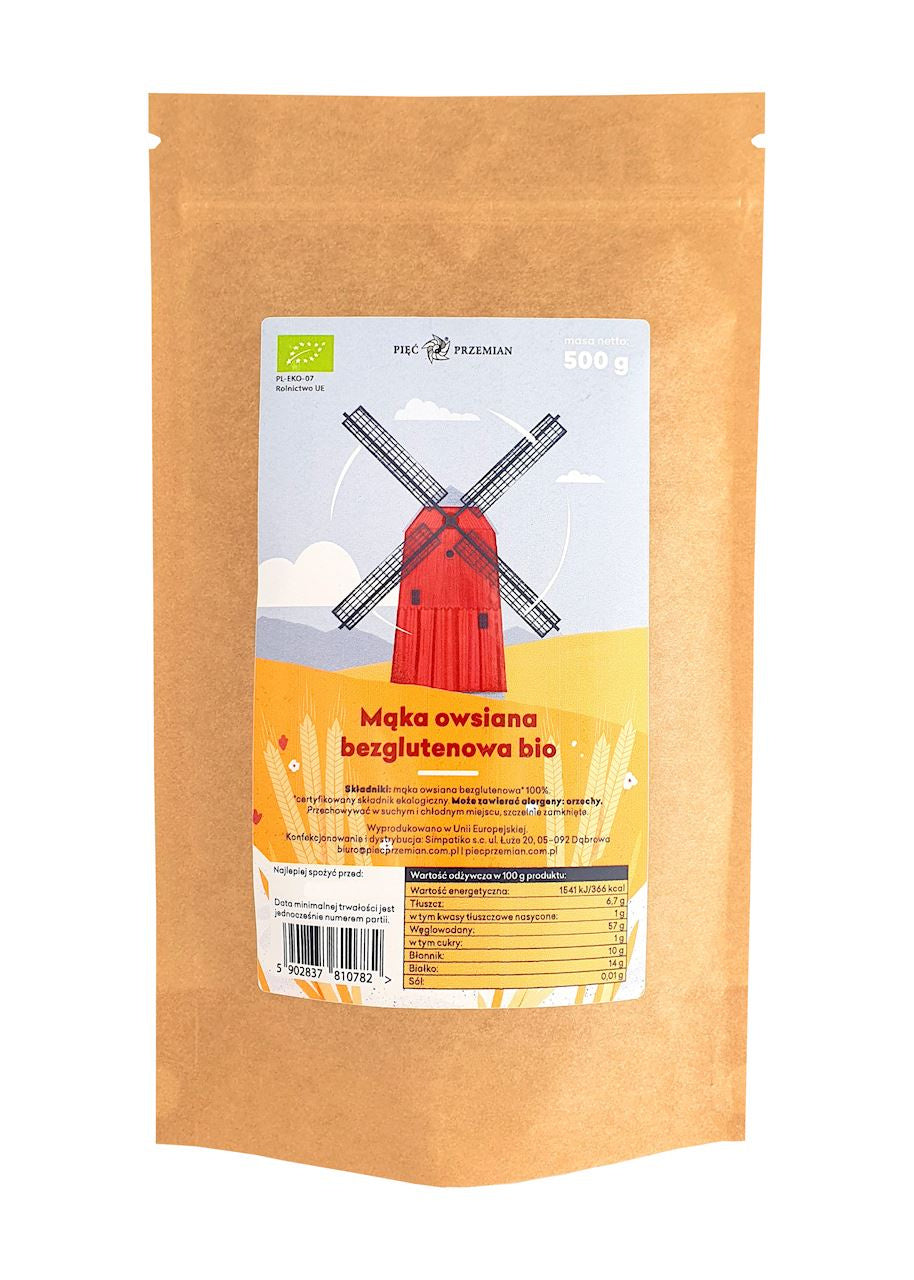 Mąka Owsiana Bezglutenowa BIO (2 szt x 500 g)