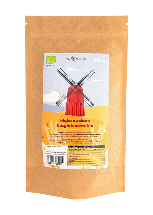 Mąka Owsiana Bezglutenowa BIO (2 szt x 500 g)
