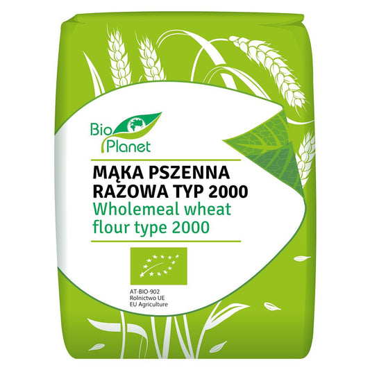 Mąka Pszenna Razowa Typ 2000 BIO (5 szt x 1 kg)