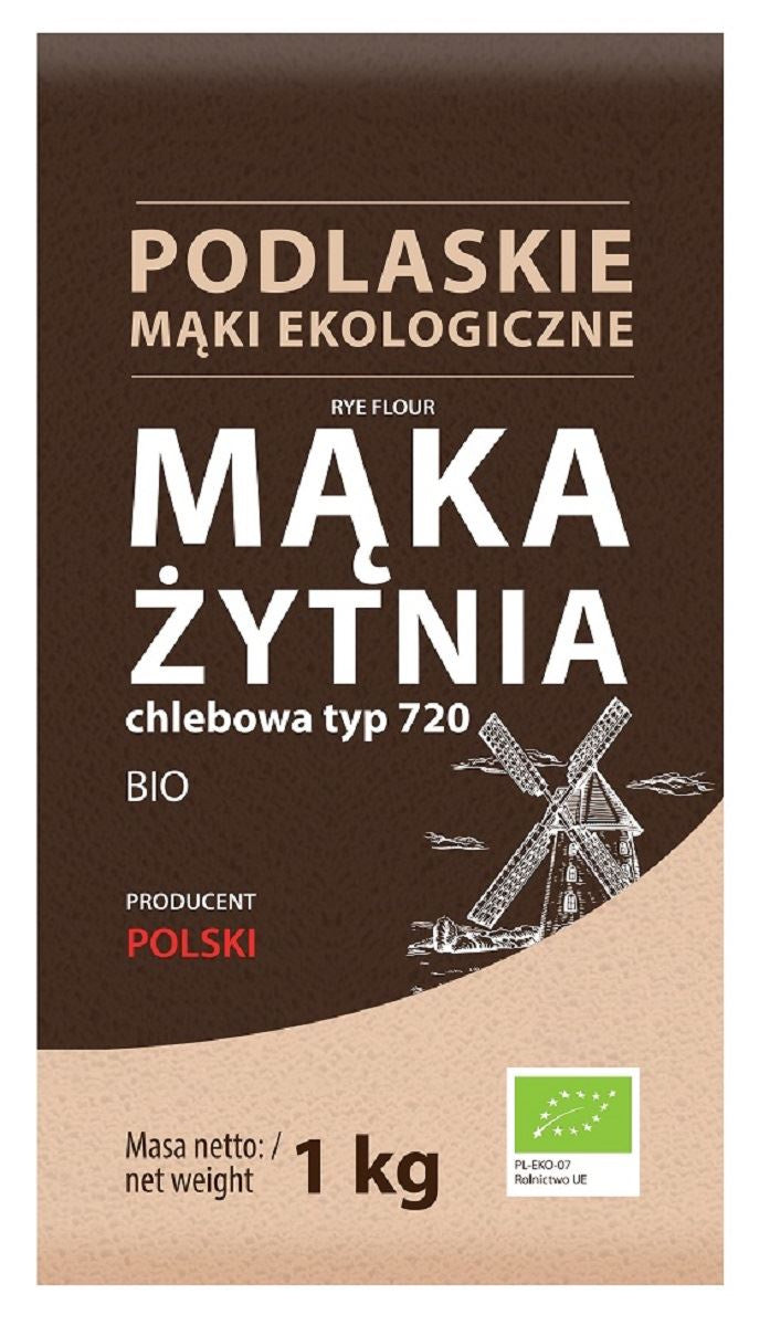 Mąka Żytnia Chlebowa Typ 720 BIO (3 szt x 1 kg)