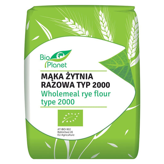 Mąka Żytnia Razowa Typ 2000 BIO (5 szt x 1 kg)