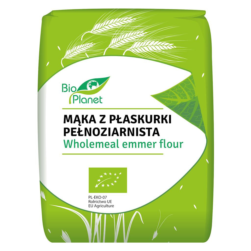 Mąka z Płaskurki Pełnoziarnista BIO (2 szt x 1 kg)