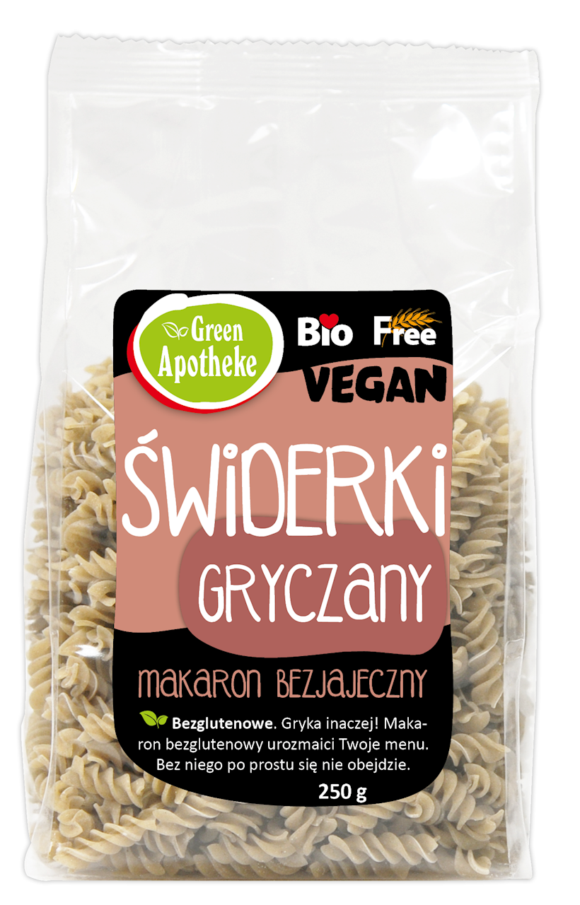 Makaron (Gryczany) Świderki Bezglutenowy BIO (3 szt x 250 g)