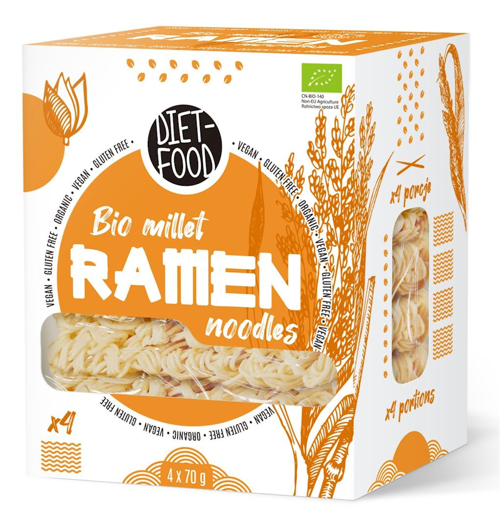 Makaron (Jaglany) Ramen Bezglutenowy BIO  - Diet (2 szt x 280 g)