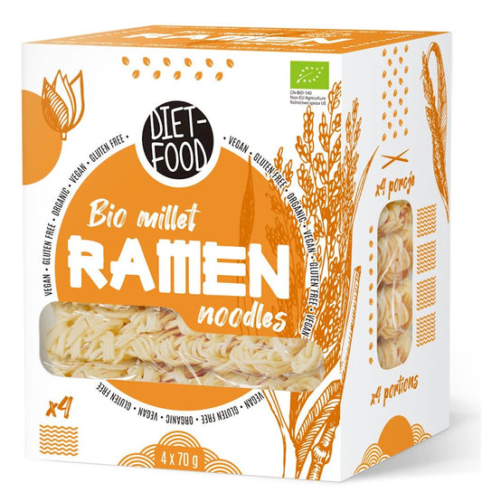 Makaron (Jaglany) Ramen Bezglutenowy BIO  - Diet (2 szt x 280 g)