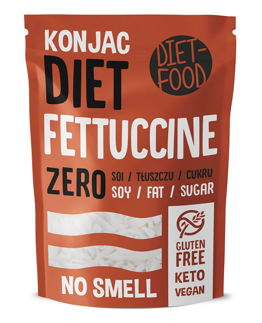 Makaron (Konjac) Fettuccine Bezglutenowy 270 g () - Diet (3 szt x 200 g)