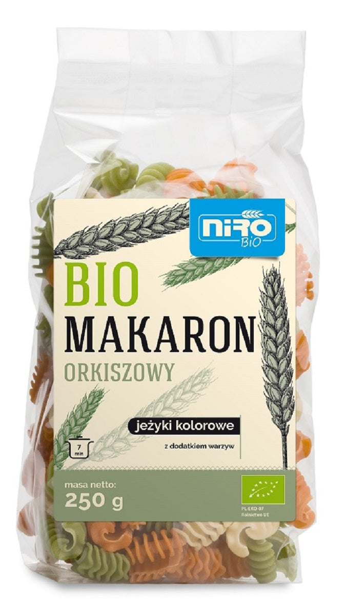 Makaron (Orkiszowy Kolorowy) Jeżyki BIO (2 szt x 250 g)