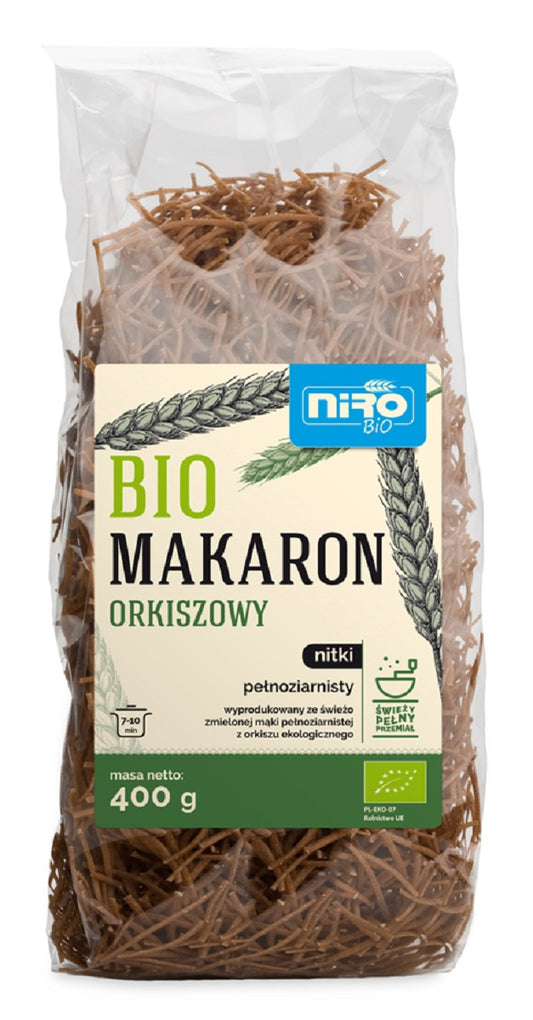 Makaron (Orkiszowy Razowy) Nitki BIO (2 szt x 400 g)
