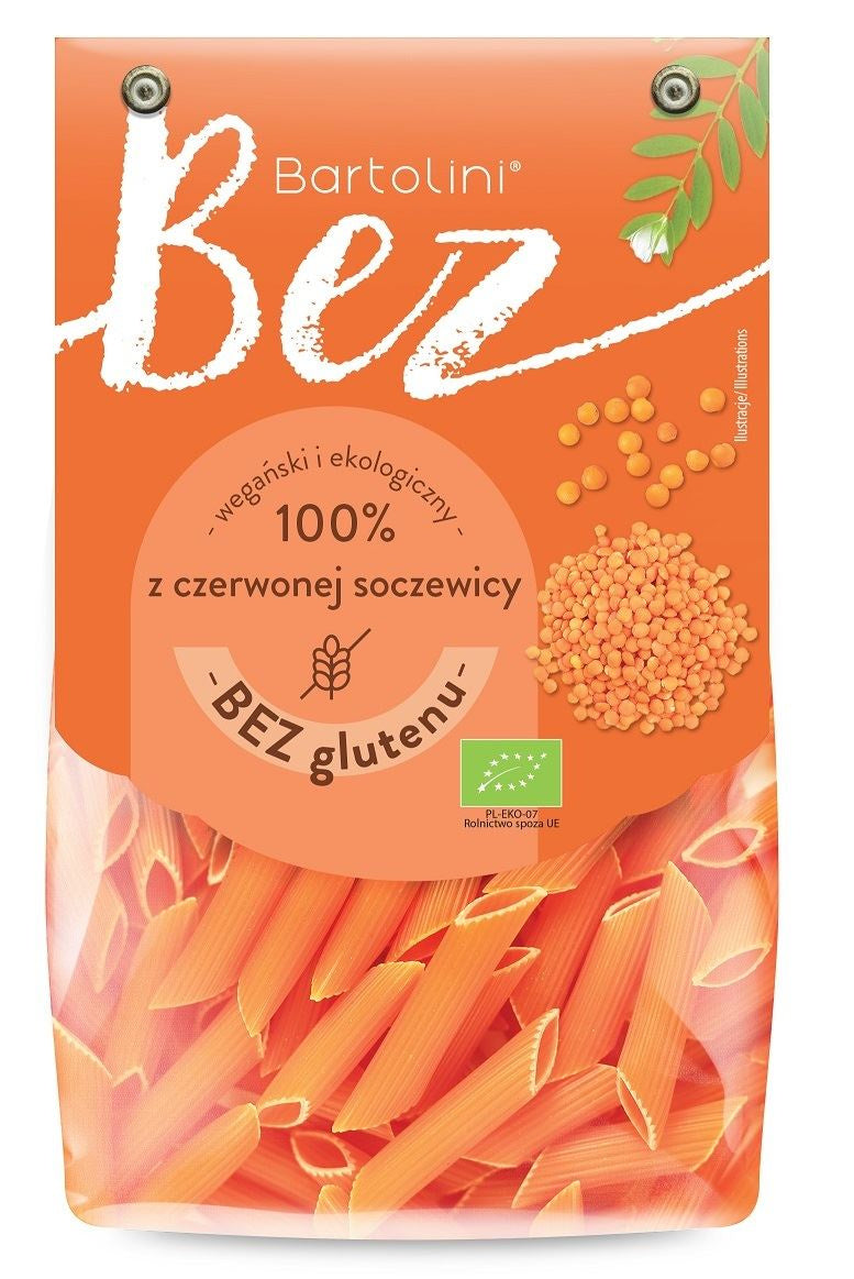 Makaron Proteinowy (Z Soczewicy Czerwonej) Penne Bezglutenowy BIO (2 szt x 250 g)