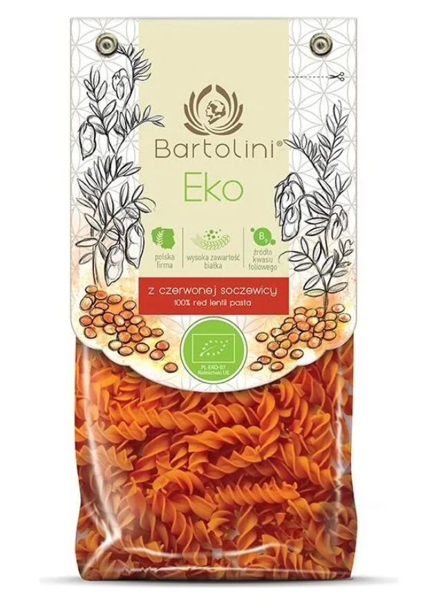 Makaron Proteinowy (Z Soczewicy Czerwonej) Świderki BIO (3 szt x 250 g)