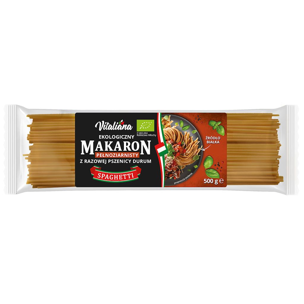 Makaron (Semolinowy Razowy) Spaghetti BIO (3 szt x 500 g)