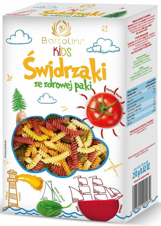 Makaron (Semolinowy z Suszonymi Warzywami) Dla Dzieci Świdrzaki (4 szt x 250 g)