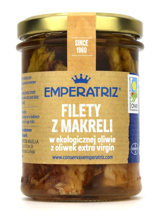 Makrela Filety w BIO Oliwie z Oliwek Extra Virgin 190 g () (Słoik) (2 szt x 125 g)