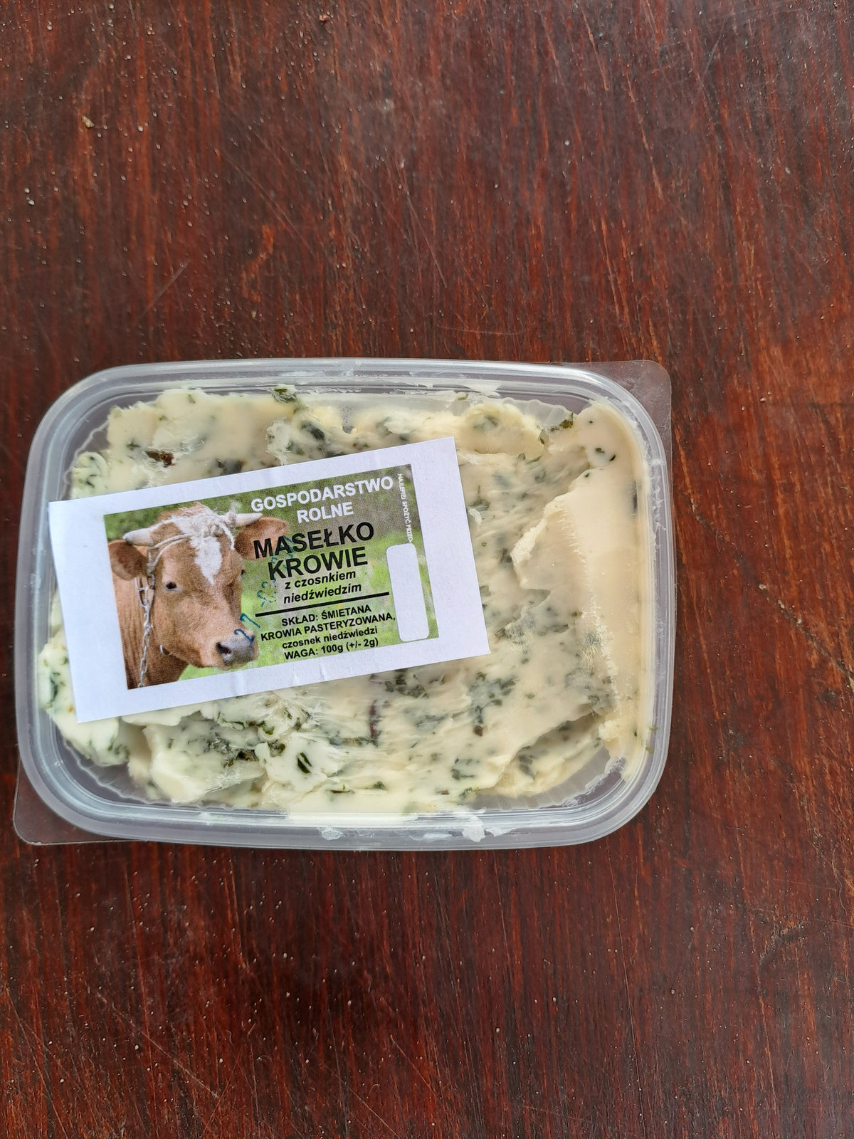 Masełko krowie z czosnkiem niedźwiedzim (100 g)