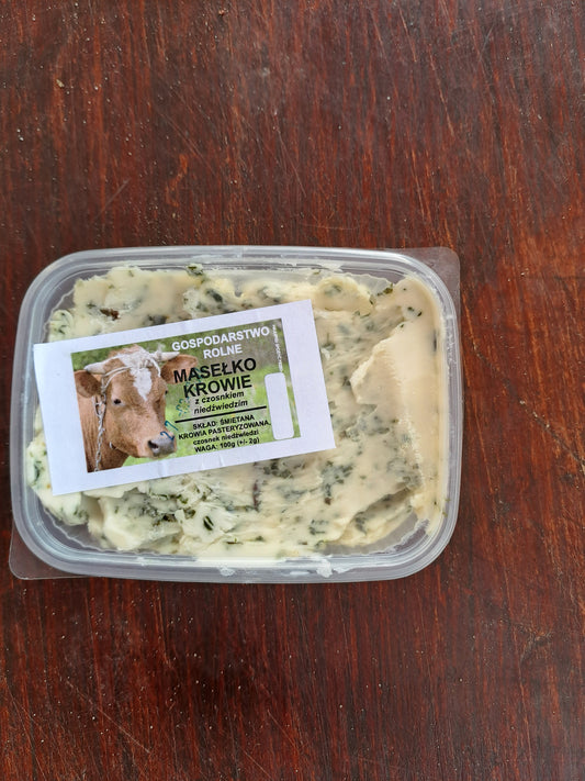 Masełko krowie z czosnkiem niedźwiedzim (100 g)