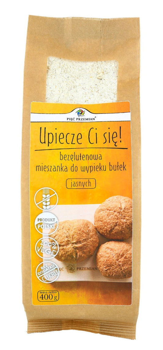 Mieszanka Do Wypieku Bułek Jasnych Bez Dodatku Cukrów Bezglutenowa (2 szt x 400 g)