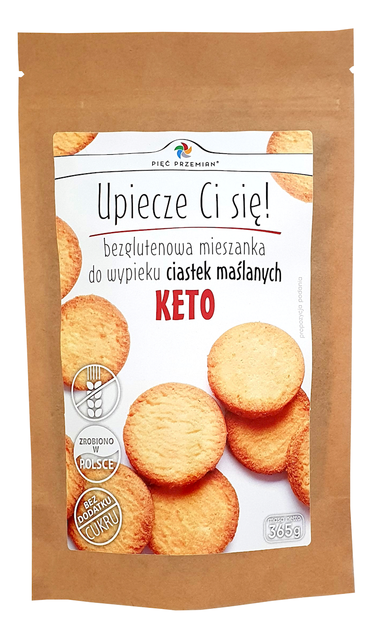 Mieszanka Do Wypieku Ciastek Maślanych Bez Dodatku Cukrów Bezglutenowa Keto (2 szt x 365 g)