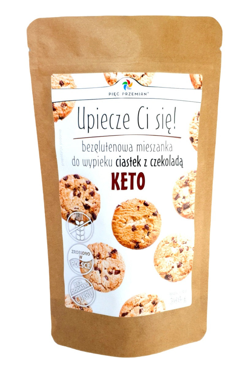 Mieszanka Do Wypieku Ciastek z Czekoladą Bez Dodatku Cukrów Bezglutenowa Keto 365 g