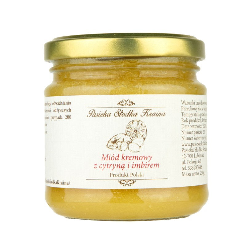 Miód kremowany cytryną i imbirem (250 g)