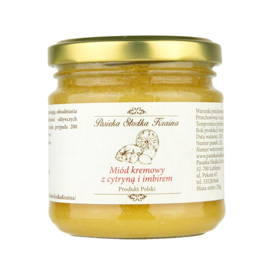 Miód kremowany cytryną i imbirem (250 g)