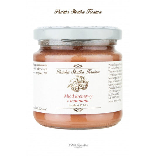 Miód kremowany maliną (250 g)