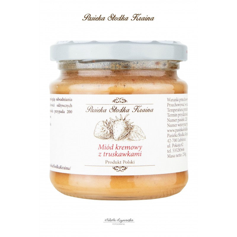 Miód kremowany truskawką (250 g)