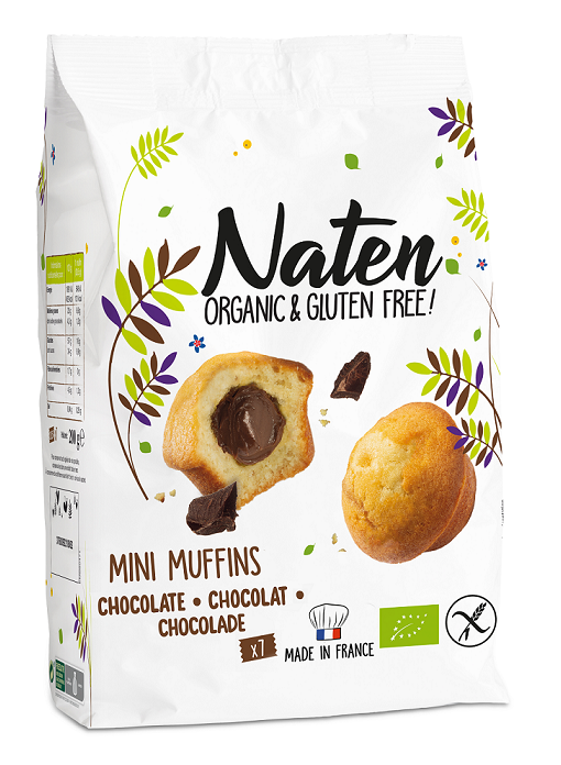 Muffinki Mini z Nadzieniem Orzechowo - Kakaowym Bezglutenowe BIO (2 szt x 200 g)