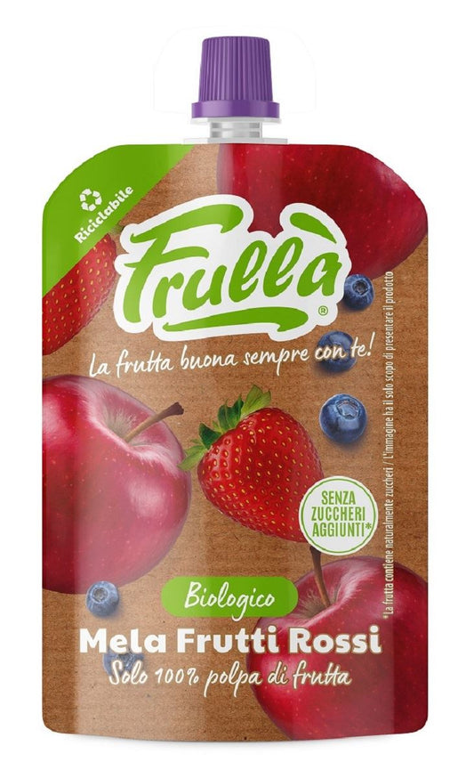 Mus Jabłko -  Czerwone Owoce Bez Dodatku Cukrów BIO (6 szt x 100 g)