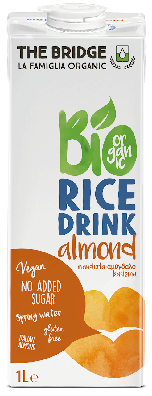 Napój Ryżowy z Migdałami Bez Dodatku Cukrów Bezglutenowy BIO (3 szt x 1 l)