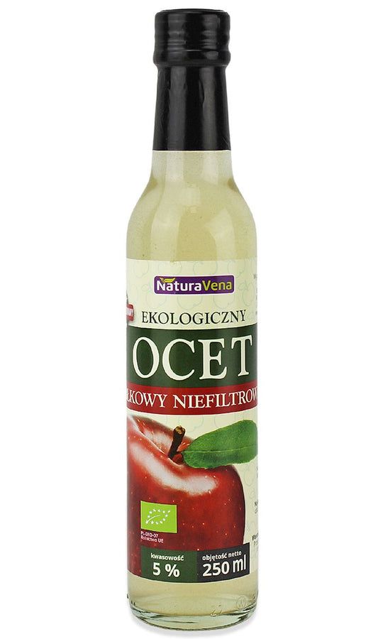 Ocet Jabłkowy 5 % Niefiltrowany  BIO (8 szt x 250 ml)