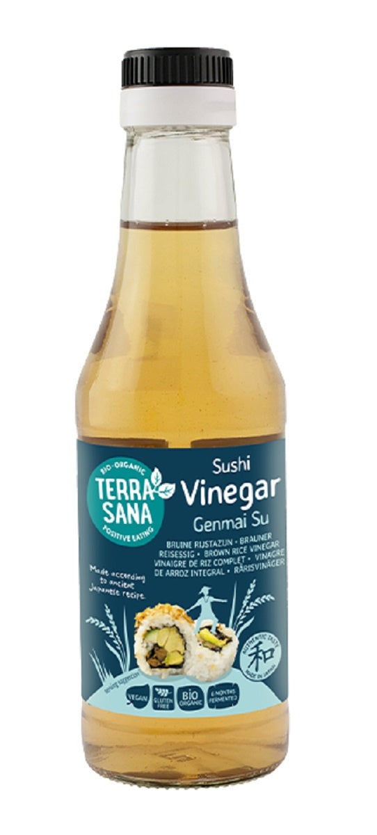 Ocet Ryżowy Do Sushi Niesłodzony Filtrowany Bezglutenowy BIO  (Genmai Su Vinegar) (2 szt x 250 ml)