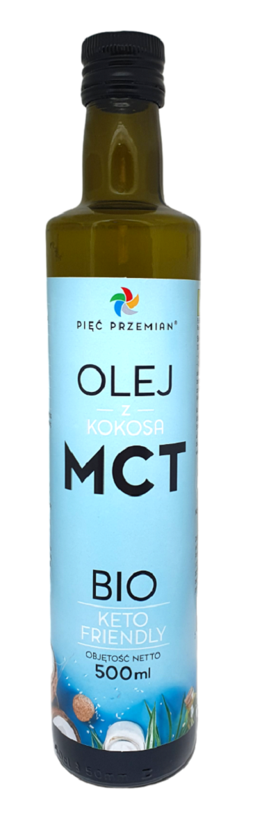 Olej Kokosowy Mct Keto Bezglutenowy BIO 500 ml