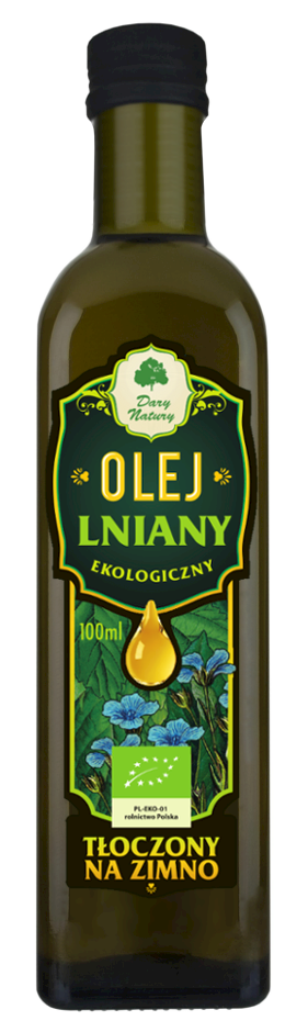 Olej Lniany Tłoczony Na Zimno BIO 100 ml