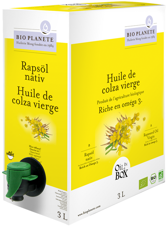 Olej Rzepakowy Tłoczony Na Zimno Omega-3 BIO 3 l