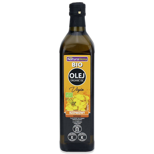 Olej Rzepakowy Tłoczony Na Zimno Omega-3 BIO (3 szt x 750 ml)