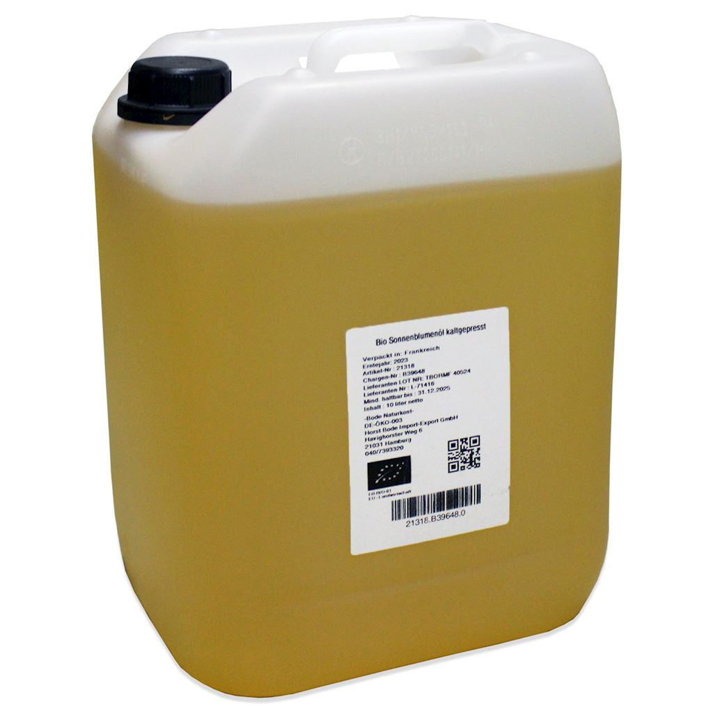 Olej Słonecznikowy Tłoczony Na Zimno BIO 10 l