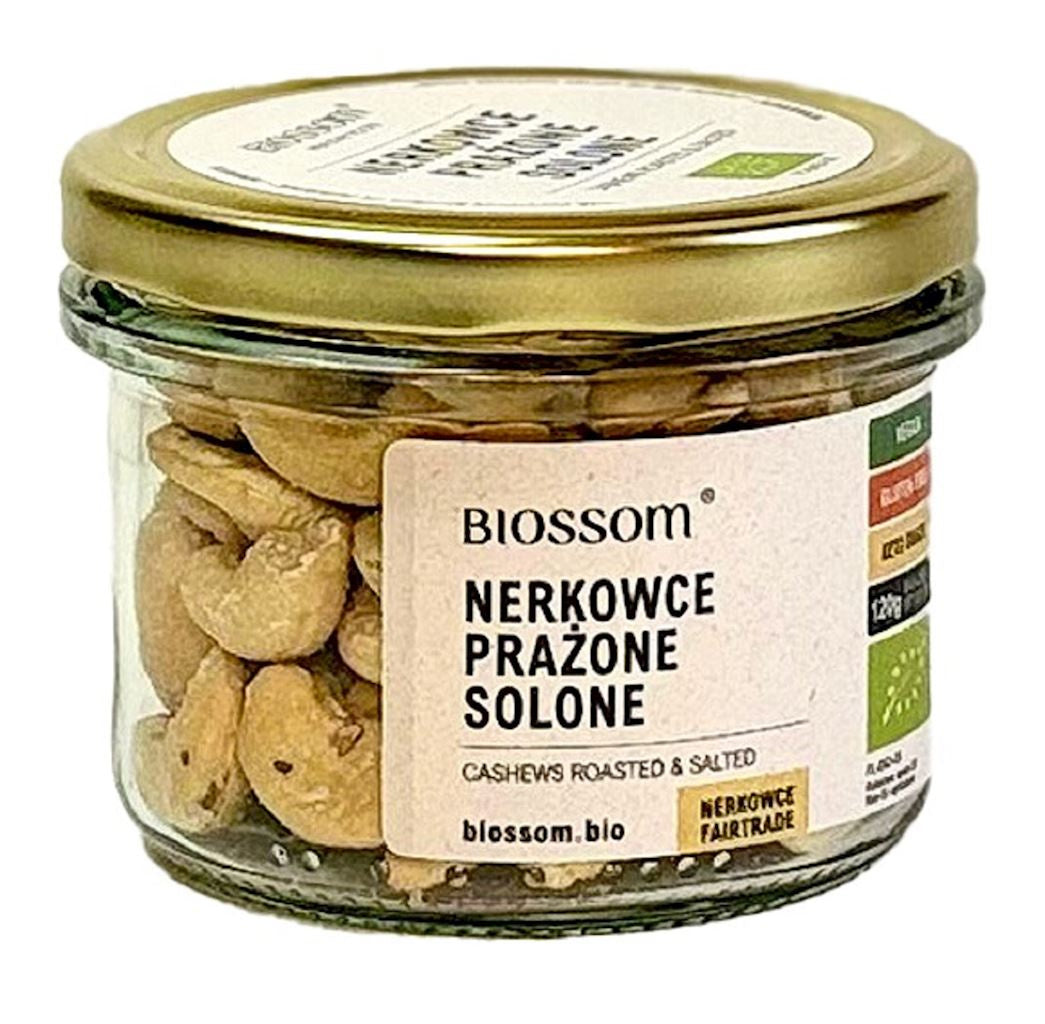 Orzechy Nerkowca Prażone i Solone Fair Trade Bezglutenowe BIO 120 g