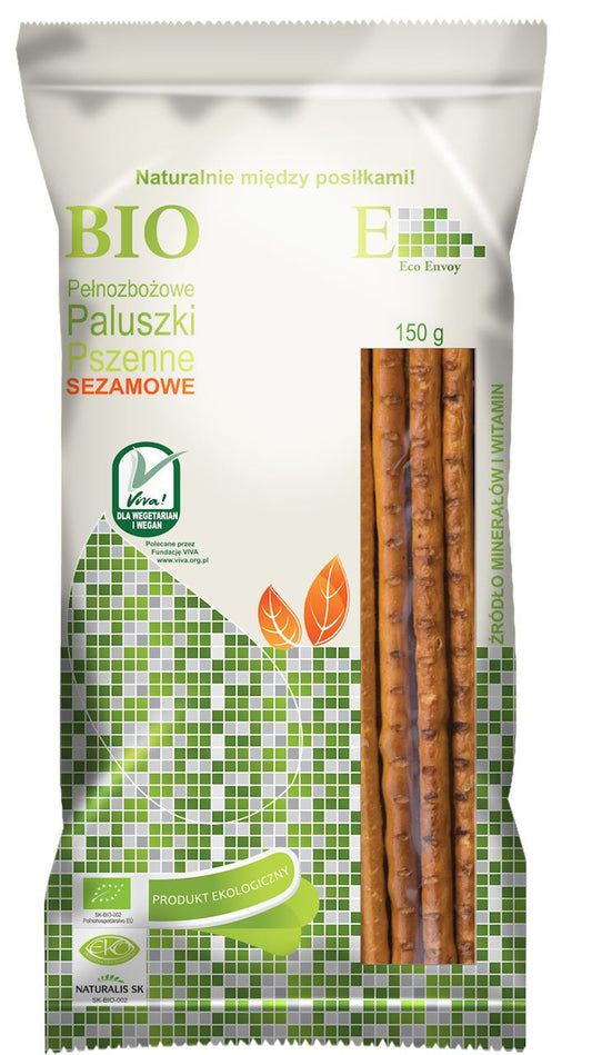 Paluszki Pełnoziarniste z Sezamem BIO (3 szt x 150 g)