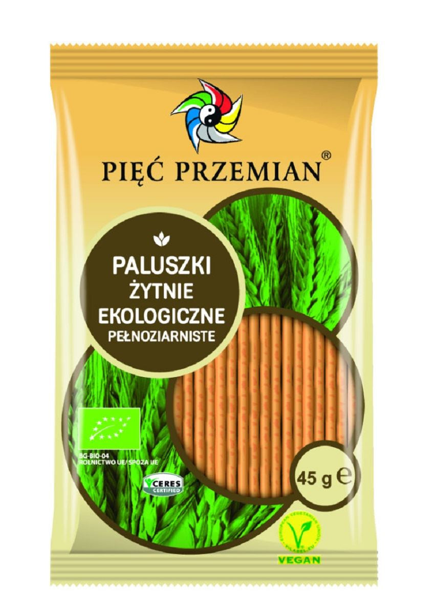 Paluszki Żytnie Pełnoziarniste BIO (10 szt x 45 g)