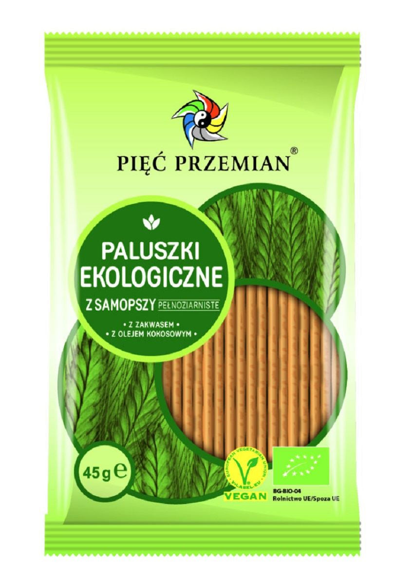 Paluszki z Samopszy Pełnoziarniste BIO (5 szt x 45 g)