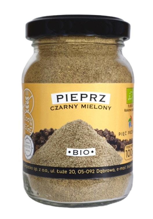 Pieprz Czarny Mielony Bezglutenowy BIO (2 szt x 100 g)