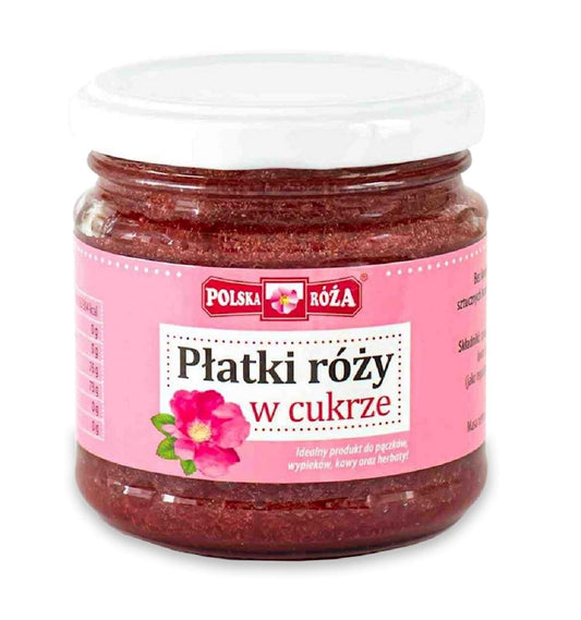 Płatki Róży w Cukrze 220 g Polska Róża