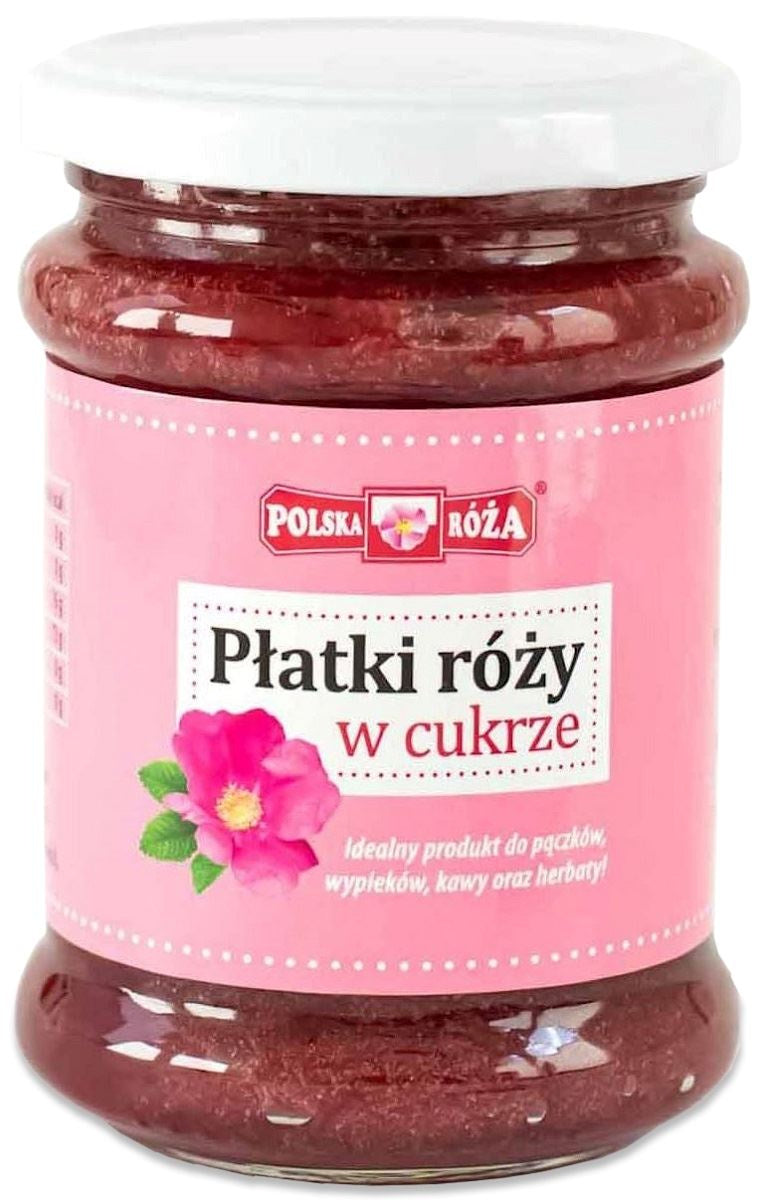 Płatki Róży w Cukrze 320 g Polska Róża